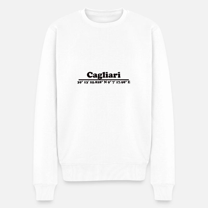 Coordonnées de Cagliari - Pull Premium bio Homme - blanc