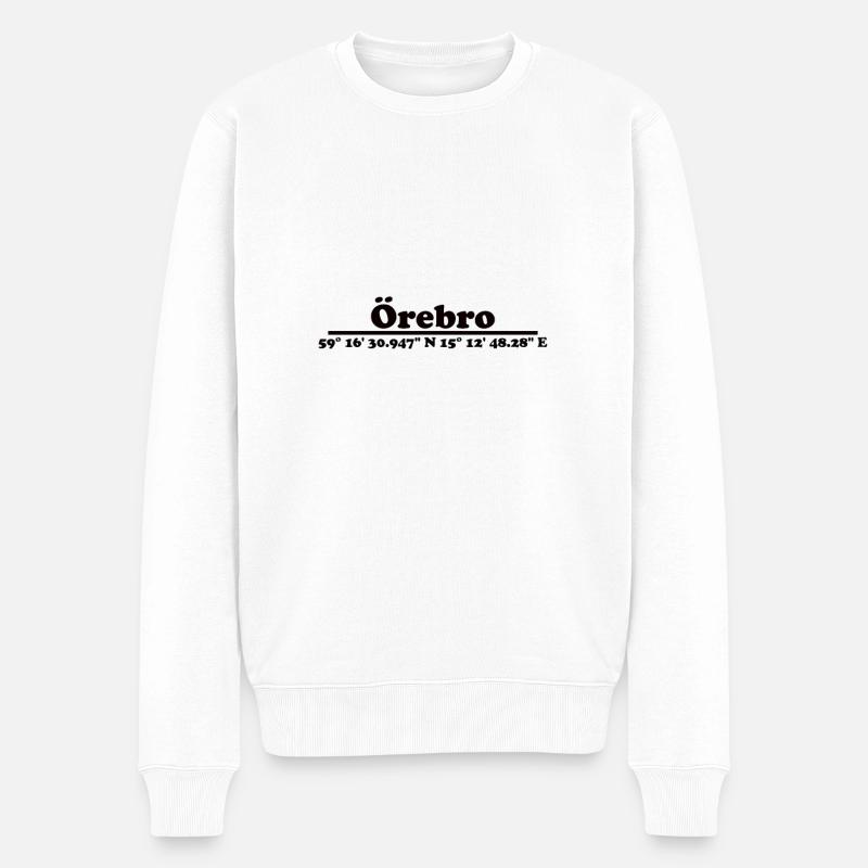 Örebro Coordonnées - Pull Premium bio Homme - blanc