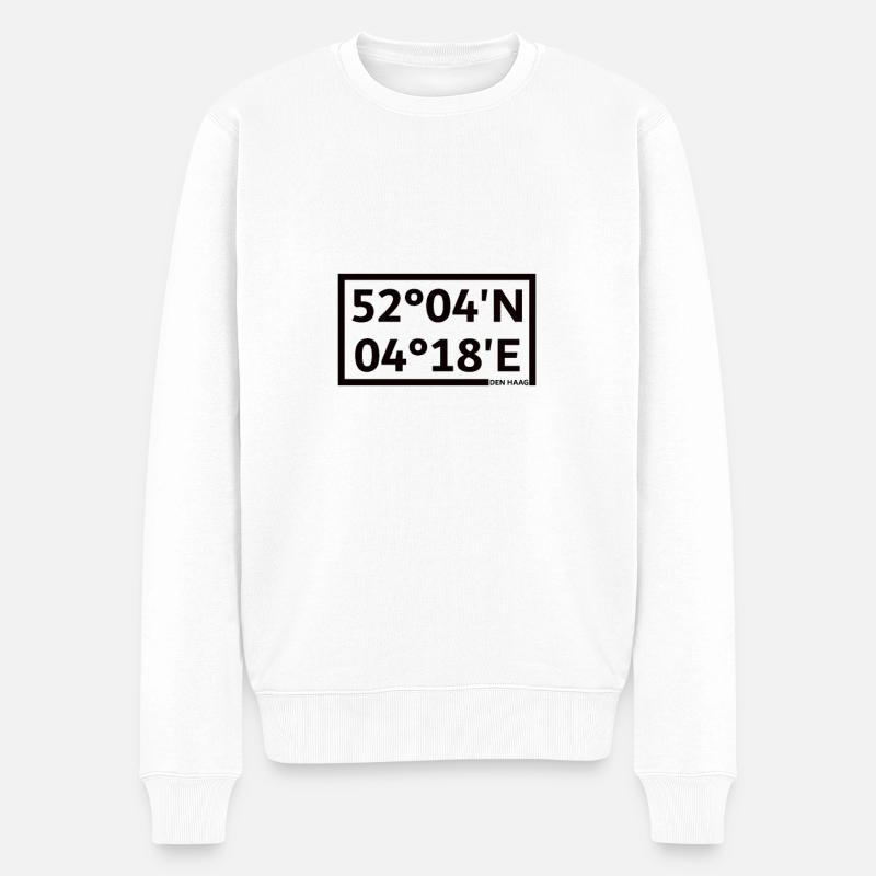 Coordonnées de La Haye - Pull Premium bio Homme - blanc
