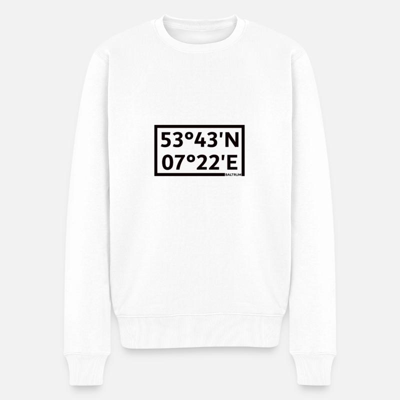 Coordonnées Baltrum - Pull Premium bio Homme - blanc