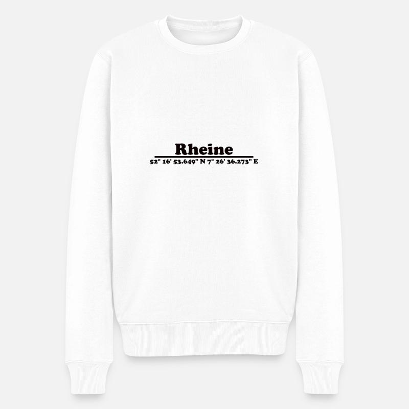 Coordonnées Rheine - Pull Premium bio Homme - blanc