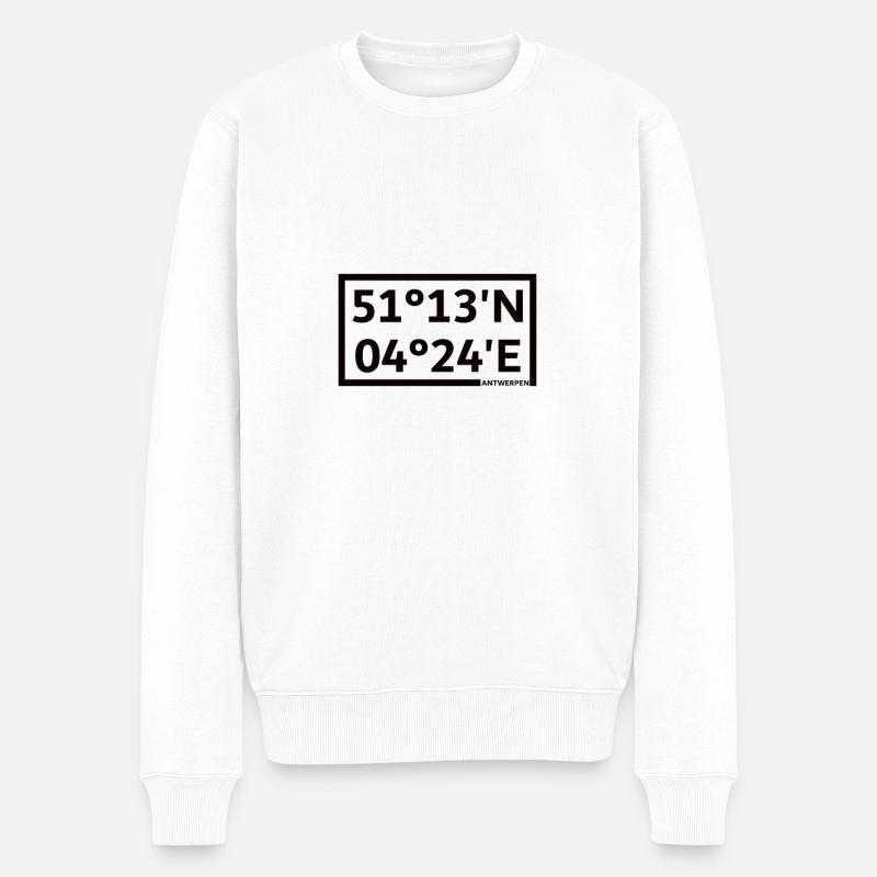 Coordonnées d’Anvers - Pull Premium bio Homme - blanc