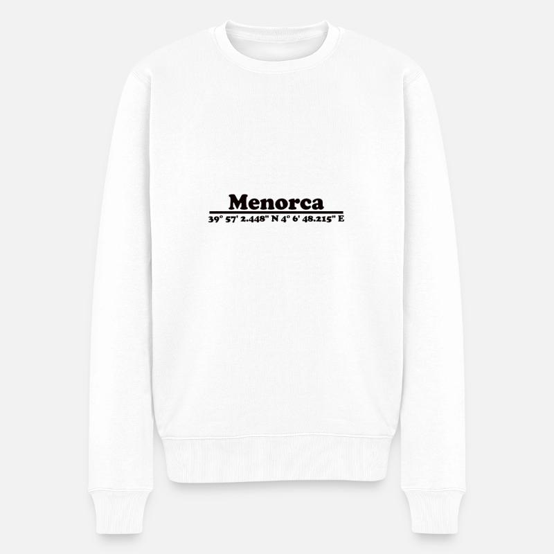 Coordonnées de Minorque - Pull Premium bio Homme - blanc