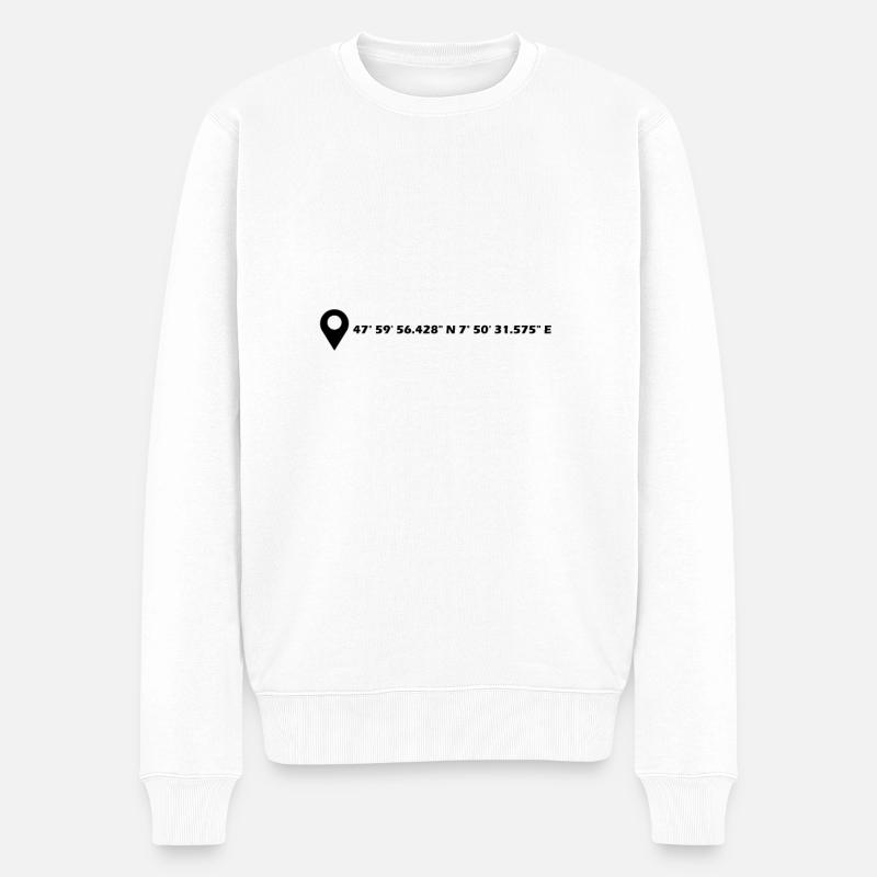 Freiburg im Breisgau Koordinaten - Männer Premium Bio Pullover - Weiß