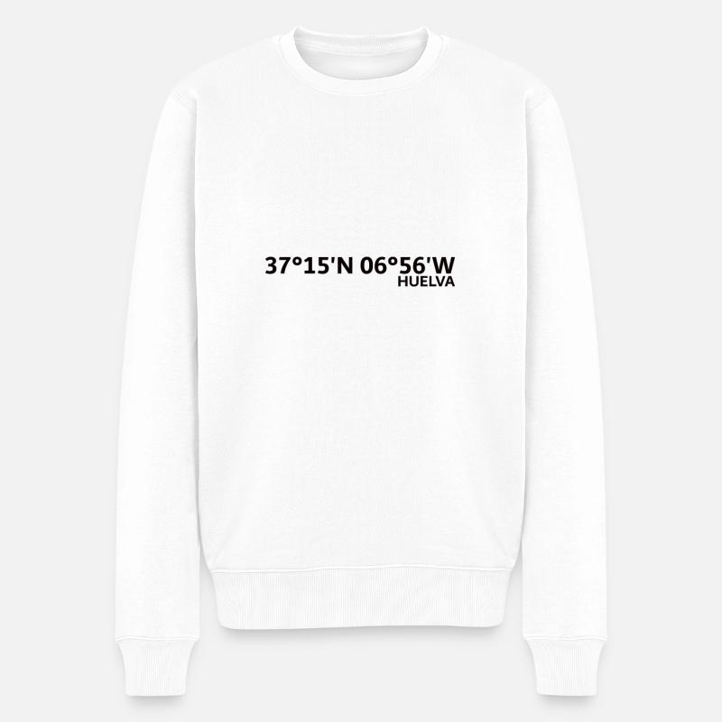 Coordonnées de Huelva - Pull Premium bio Homme - blanc