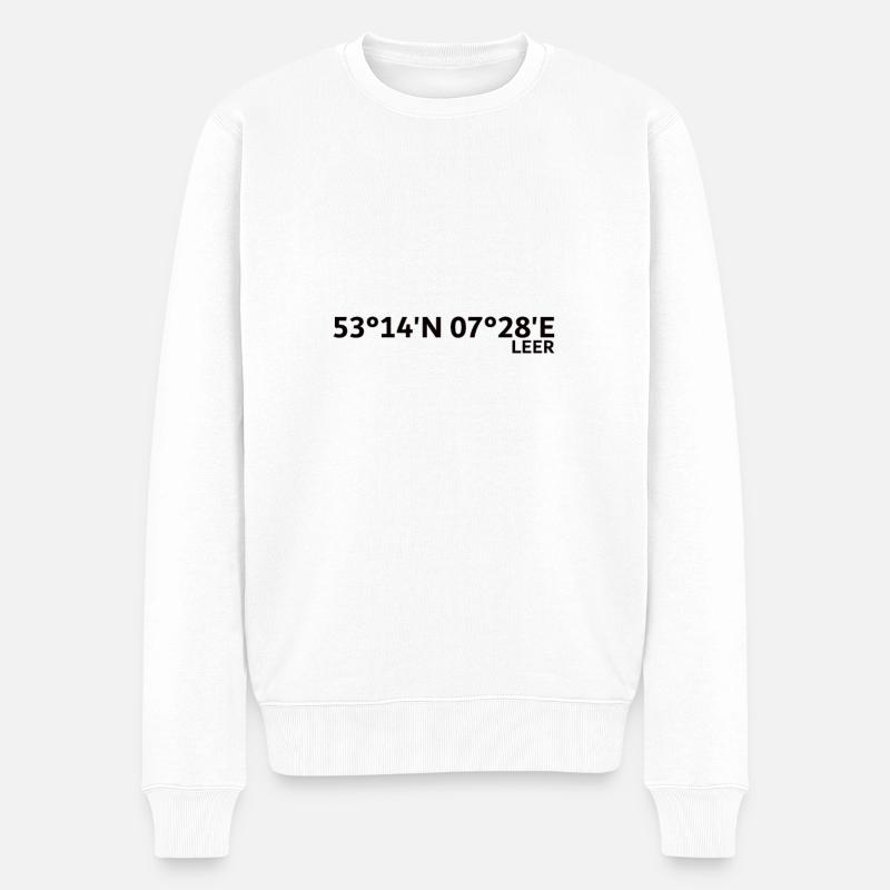 Empty coordinates - Men's Premium Organic Jumper - white