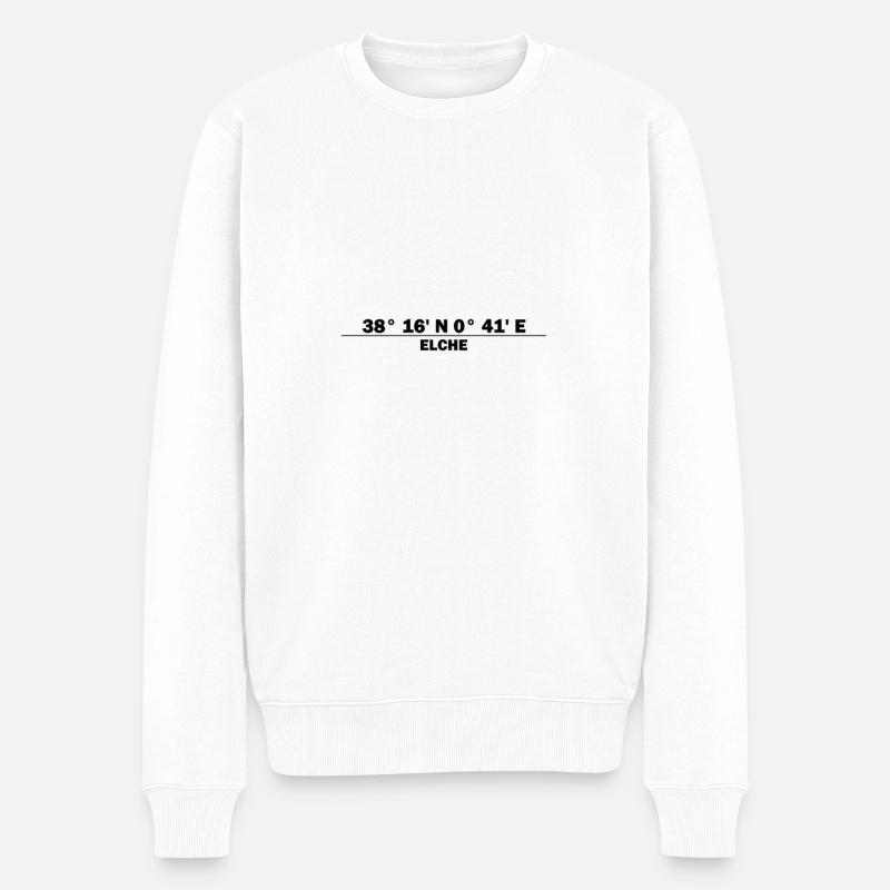 Elche coordinates - Men's Premium Organic Jumper - white