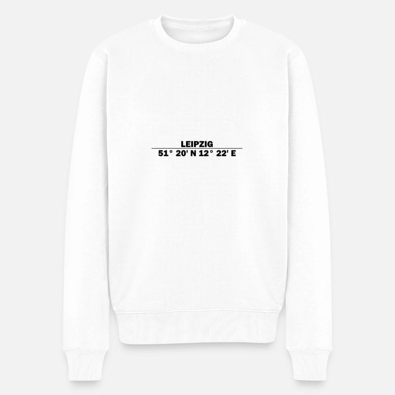 Coordonnées de Leipzig - Pull Premium bio Homme - blanc