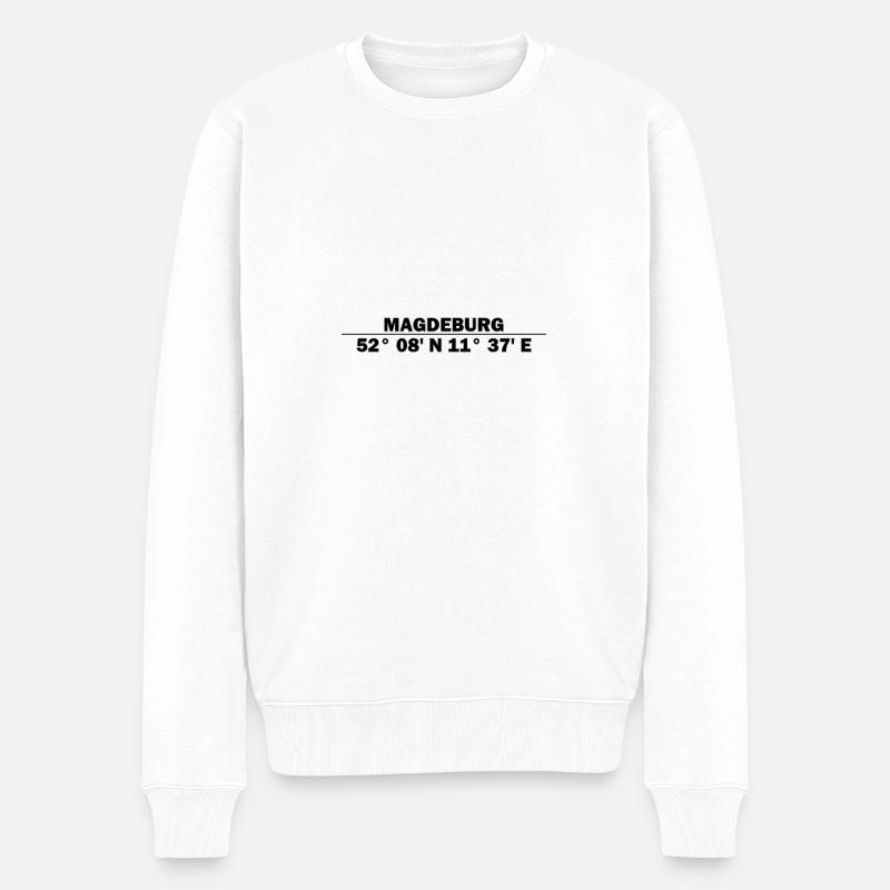 Coordonnées de Magdebourg - Pull Premium bio Homme - blanc