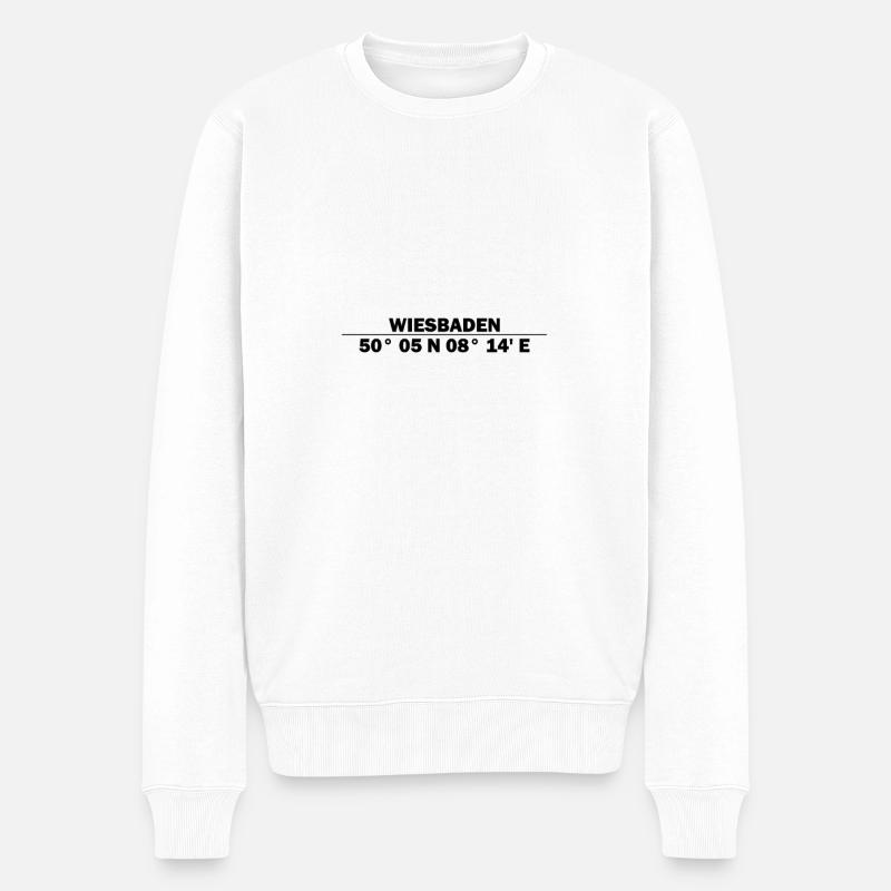 Coordonnées de Wiesbaden - Pull Premium bio Homme - blanc