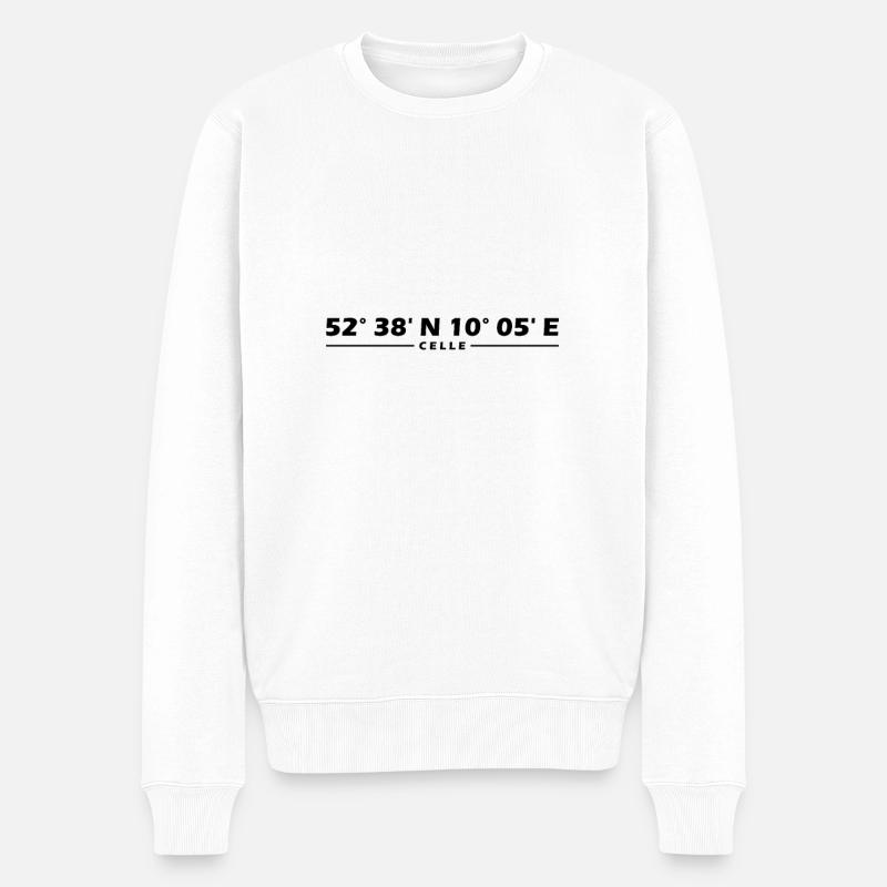 Coordonnées de Celle - Pull Premium bio Homme - blanc
