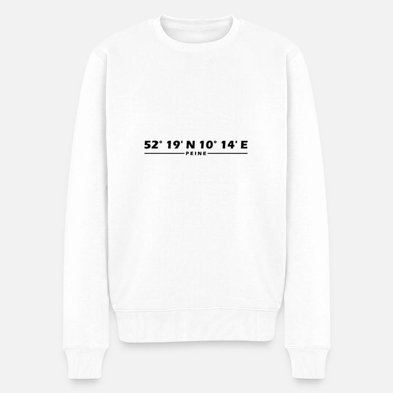 Coordonnées de Peine - Pull Premium bio Homme - blanc