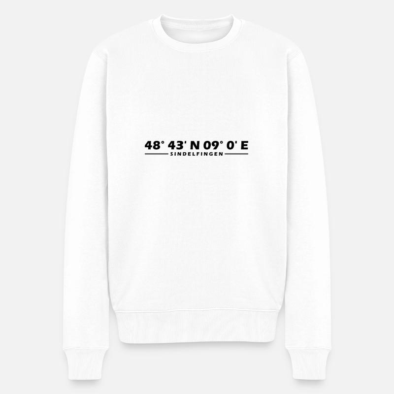 Coordonnées de Sindelfingen - Pull Premium bio Homme - blanc