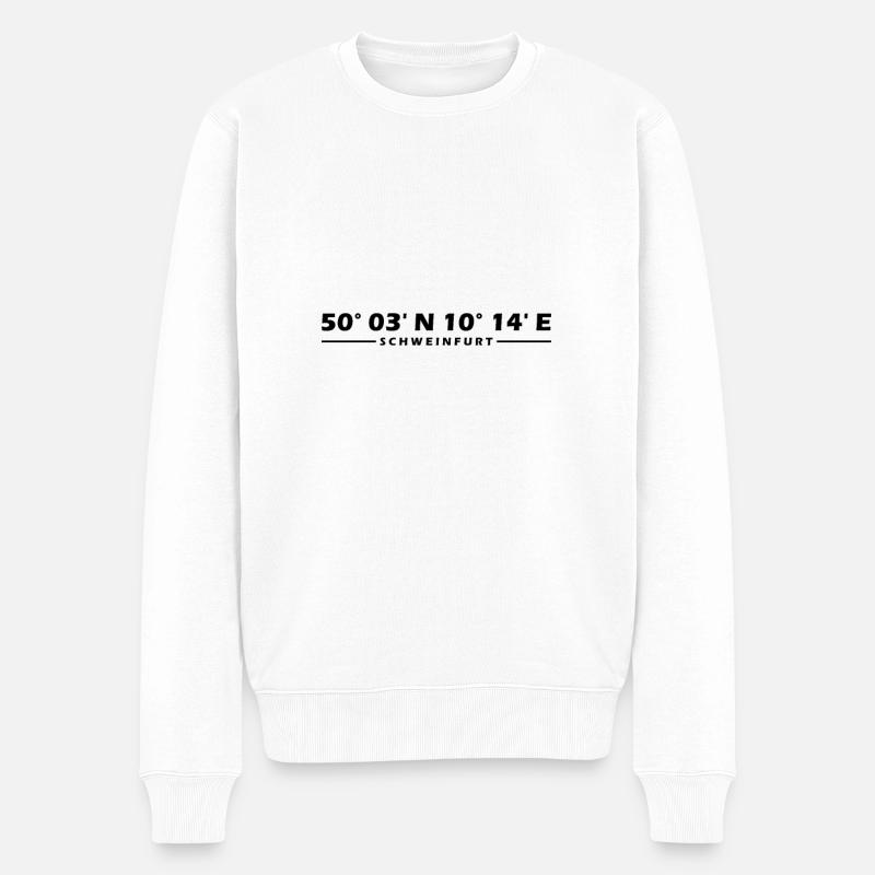 Coordonnées de Schweinfurt - Pull Premium bio Homme - blanc