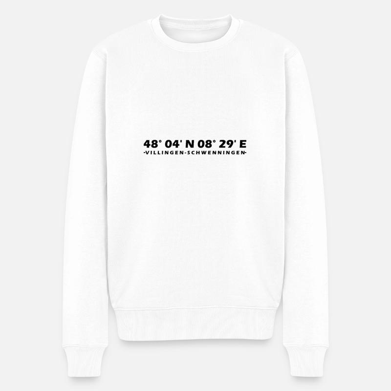 Coordonnées de Villingen-Schwenningen - Pull Premium bio Homme - blanc