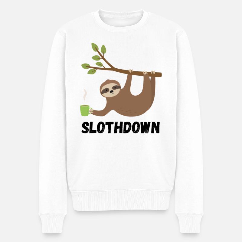 Paresseux - Pull Premium bio Homme - blanc