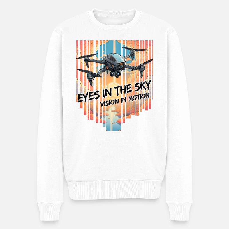 Les yeux dans le ciel - Pull Premium bio Homme - blanc