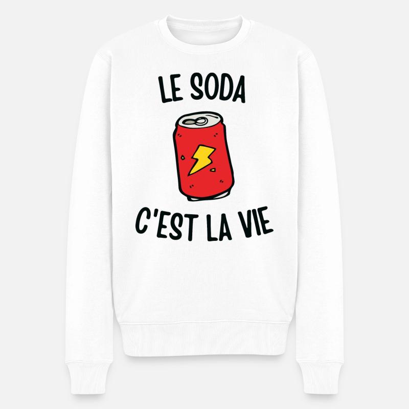 Le soda c'est la vie - Pull Premium bio Homme - blanc