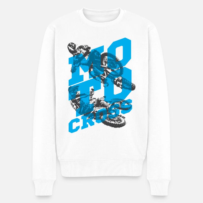 Motocross 01 - Pull Premium bio Homme - blanc