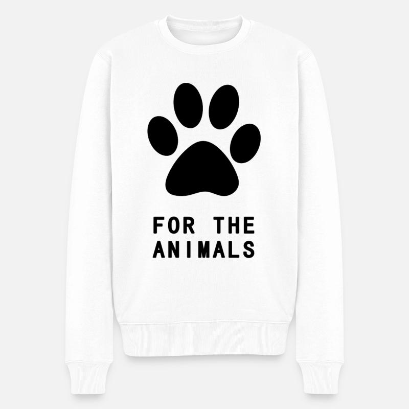 Pour les animaux - Pull Premium bio Homme - blanc