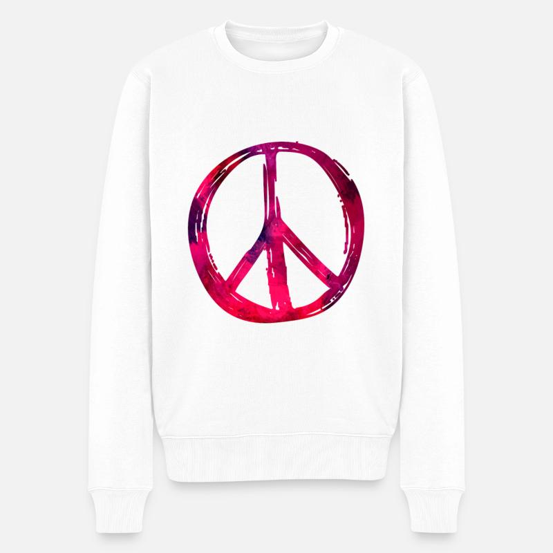 La paix - Pull Premium bio Homme - blanc