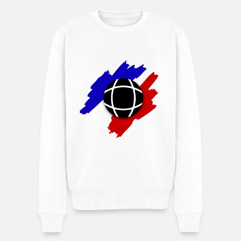 Boule de pétanque tricolore - Pull Premium bio Homme - blanc