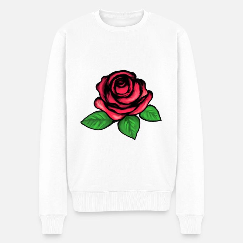 Rose - Pull Premium bio Homme - blanc