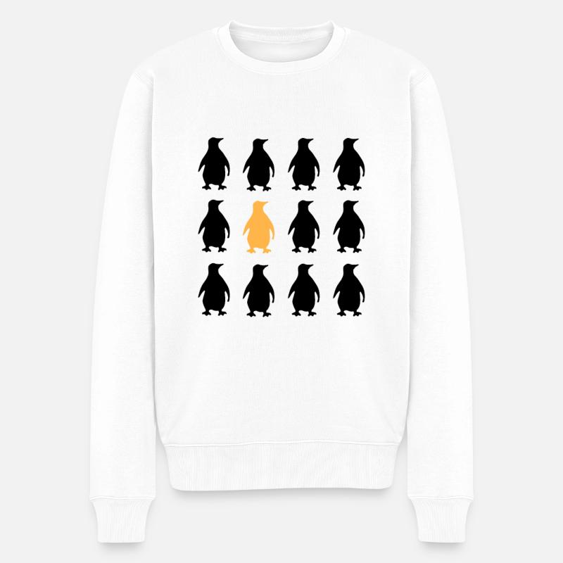Cadeau animaux mignons pingouins - Pull Premium bio Homme - blanc