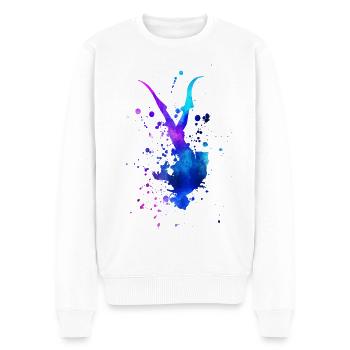 Aquarelle aquarelle de plongée - Pull Premium bio Homme - blanc - Devant - Thijin (182cm)