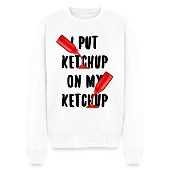 I Put Ketchup On My Ketchup amateur de ketchup - Pull Premium bio Homme - blanc - Devant - Thijin (182cm)