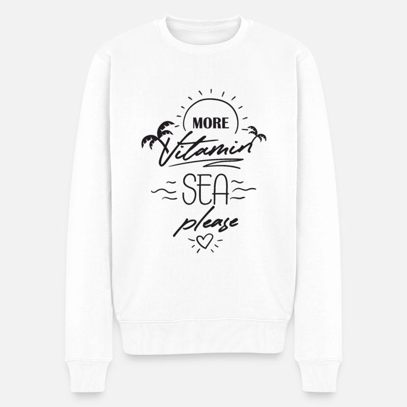 more vitamine sea please - Pull Premium bio Homme - blanc