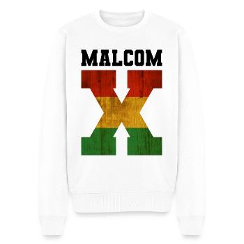 MALCOM X - Männer Premium Bio Pullover - Weiß - Vorne - Thijin (182cm)