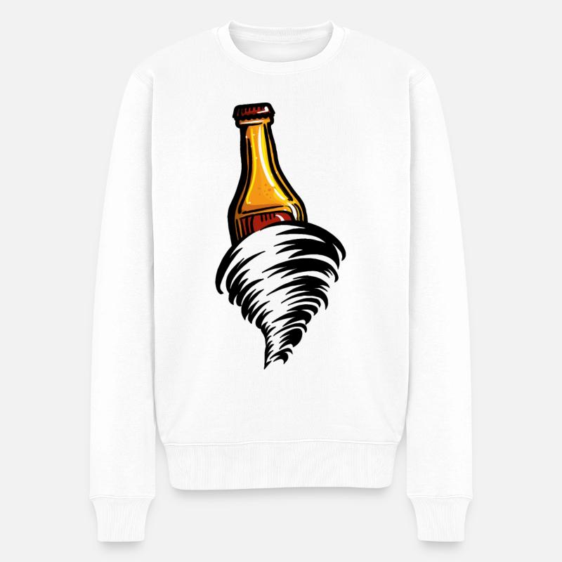 Tornade de bière - Pull Premium bio Homme - blanc