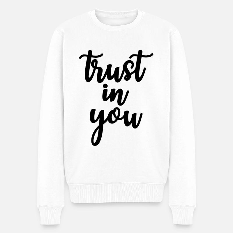 avoir confiance en vous - Pull Premium bio Homme - blanc