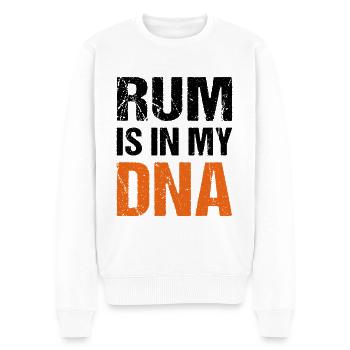 Rum is in my DNA - Men's Premium Organic Jumper - white - Front - Thijin (182cm)