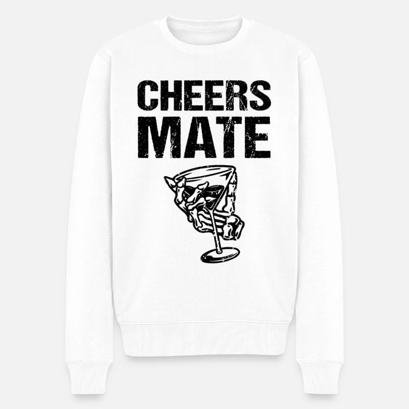 Bravo Mate - Pull Premium bio Homme - blanc