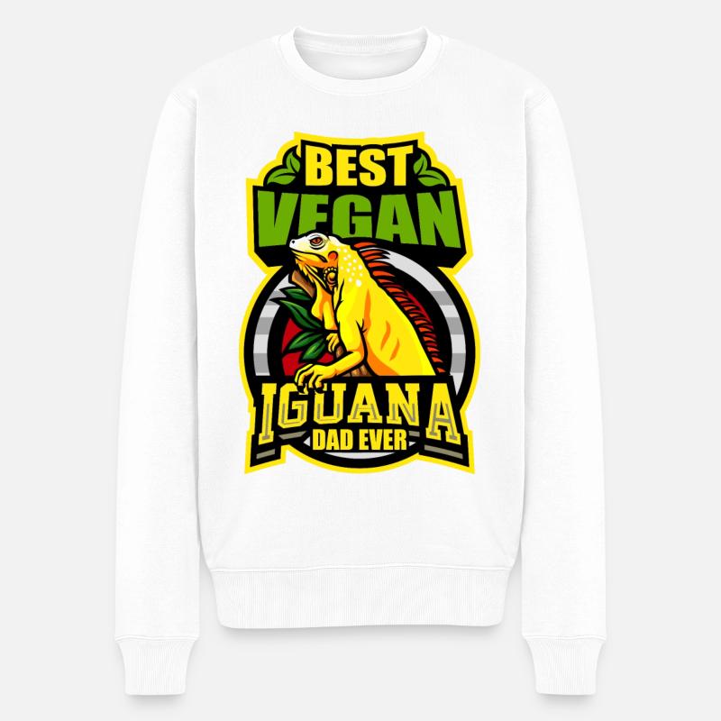 Iguane - Pull Premium bio Homme - blanc