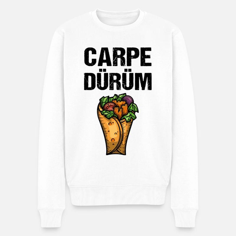 Carpe Dürüm Falafel - Männer Premium Bio Pullover - Weiß