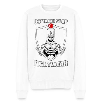 OSMANLI SLAP YENICERI - Männer Premium Bio Pullover - Weiß - Vorne - Thijin (182cm)
