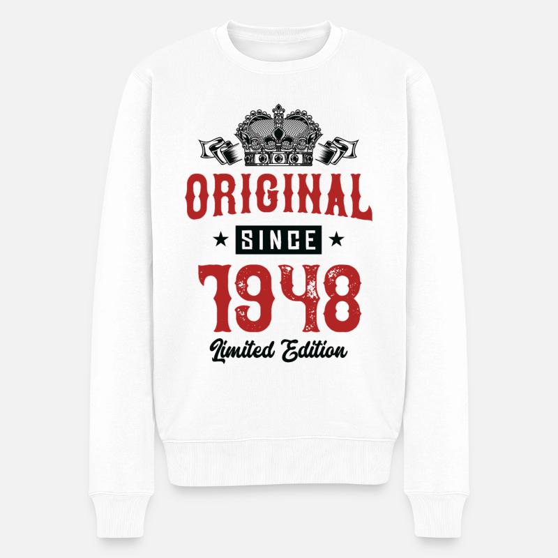 1948 limited edition - Männer Premium Bio Pullover - Weiß