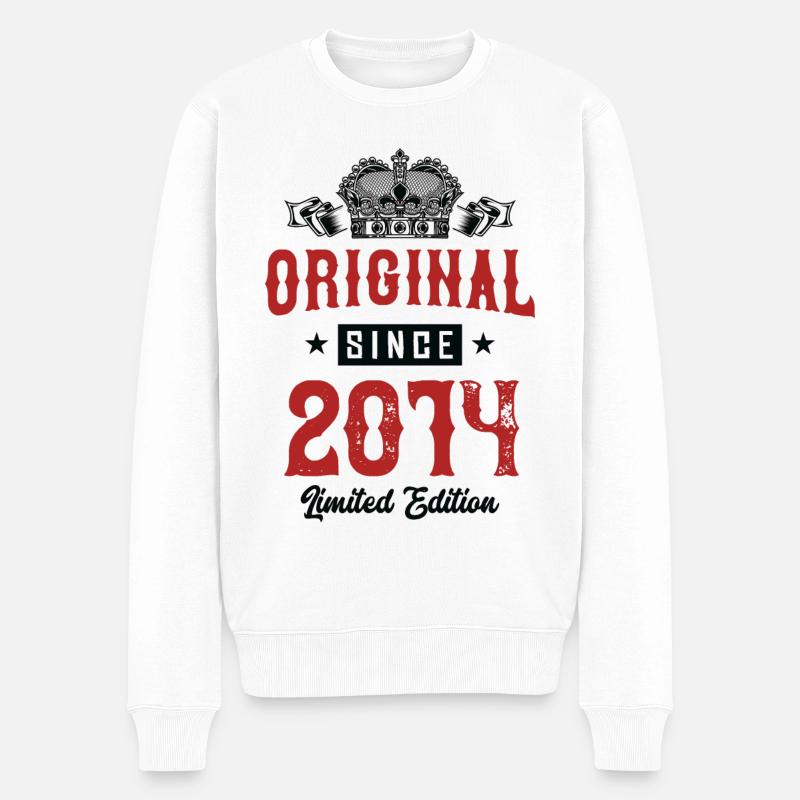 2014 limited edition - Männer Premium Bio Pullover - Weiß