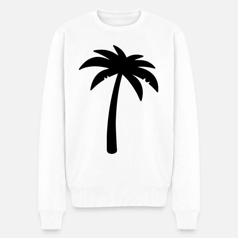 palme symbol - Männer Premium Bio Pullover - Weiß