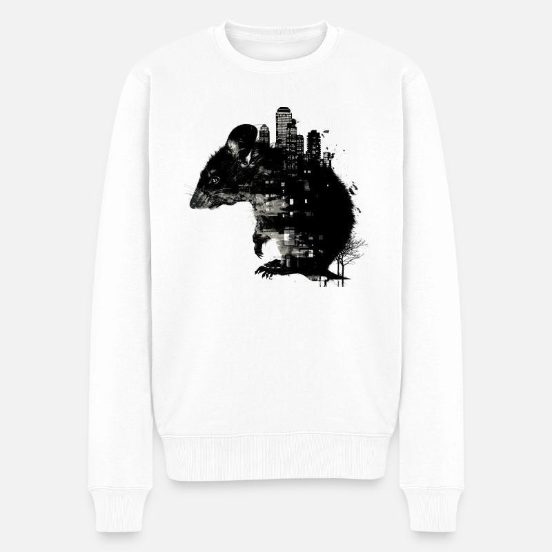 Opossum Skyline - Pull Premium bio Homme - blanc