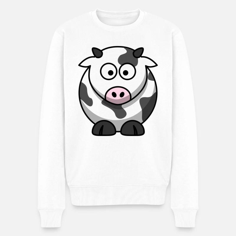 Méline la vache - Pull Premium bio Homme - blanc