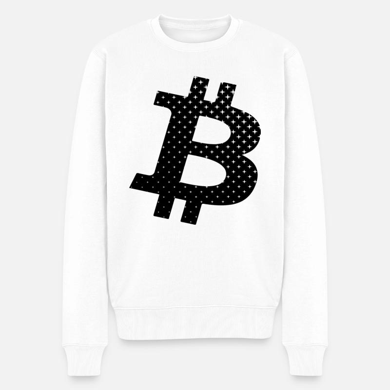 Bitcoin - Männer Premium Bio Pullover - Weiß