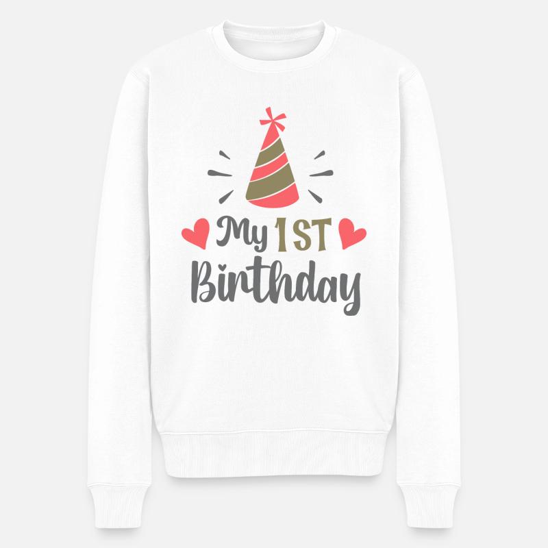 Mon 1er anniversaire - Pull Premium bio Homme - blanc