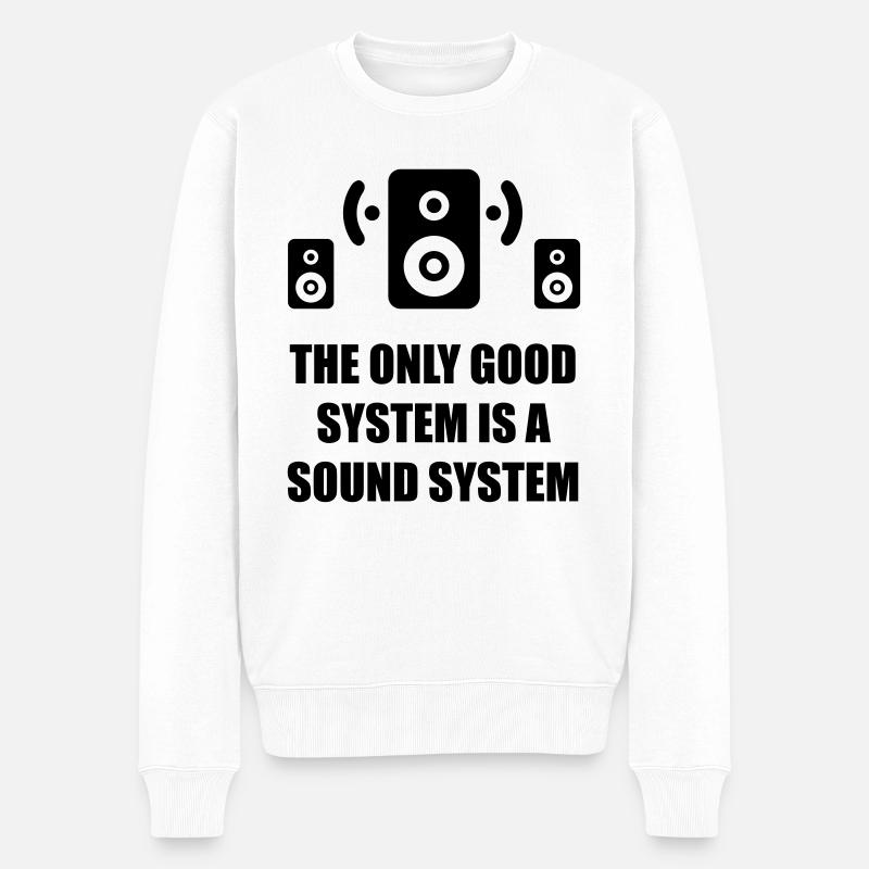 Musik - Männer Premium Bio Pullover - Weiß