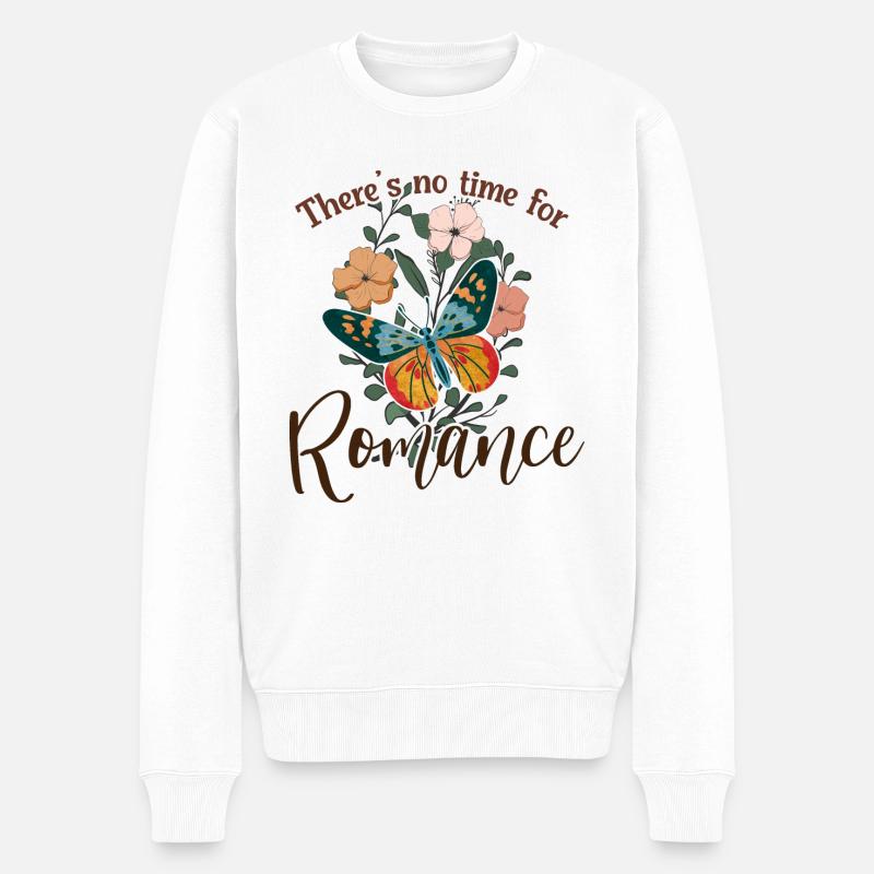 Schmetterling Blume blumig Sprüche Spruch Blumen - Männer Premium Bio Pullover - Weiß