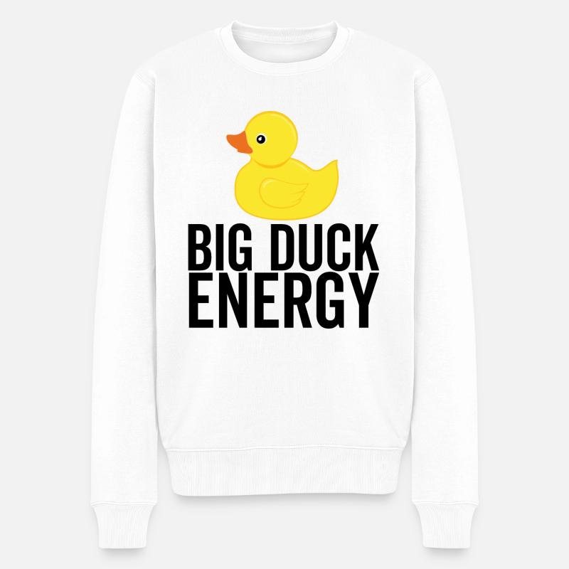 Big Duck Energie - Männer Premium Bio Pullover - Weiß