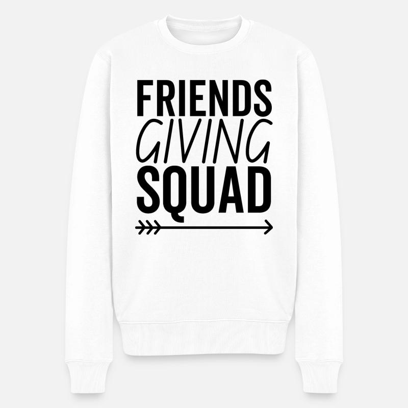 Friendsgiving Squad - Männer Premium Bio Pullover - Weiß